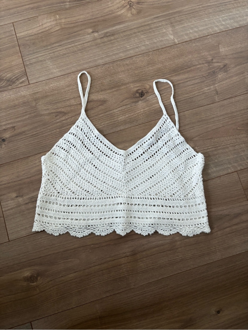 Crochet White Beach Cover-up Crop Top